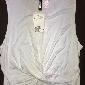 NEW White crop top. Size Small